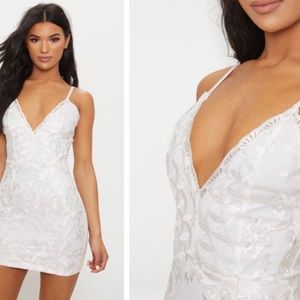 PLT white bodycon dress